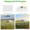 10 x 13ft Outdoor Large Metal Chicken Run Coop with 1 piece of Waterproof Cover, Garden Backyard Walk-in Hen Cage Poultry Pet Hutch for Farm Use