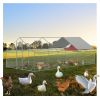 10 x 13ft Outdoor Large Metal Chicken Run Coop with 1 piece of Waterproof Cover, Garden Backyard Walk-in Hen Cage Poultry Pet Hutch for Farm Use